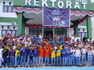 Rektor UNAMIN Resmi Buka Turnamen FKIP Series 1 Futsal Putra Tingkat SMA/SMK se-Papua Barat Daya.